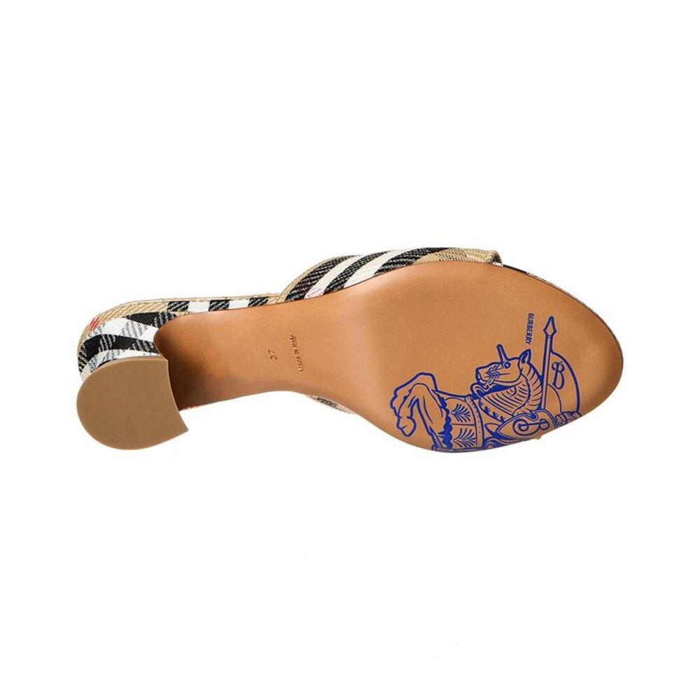 Burberry Sloane Check Sandal, Beige - Picture 4 of 5
